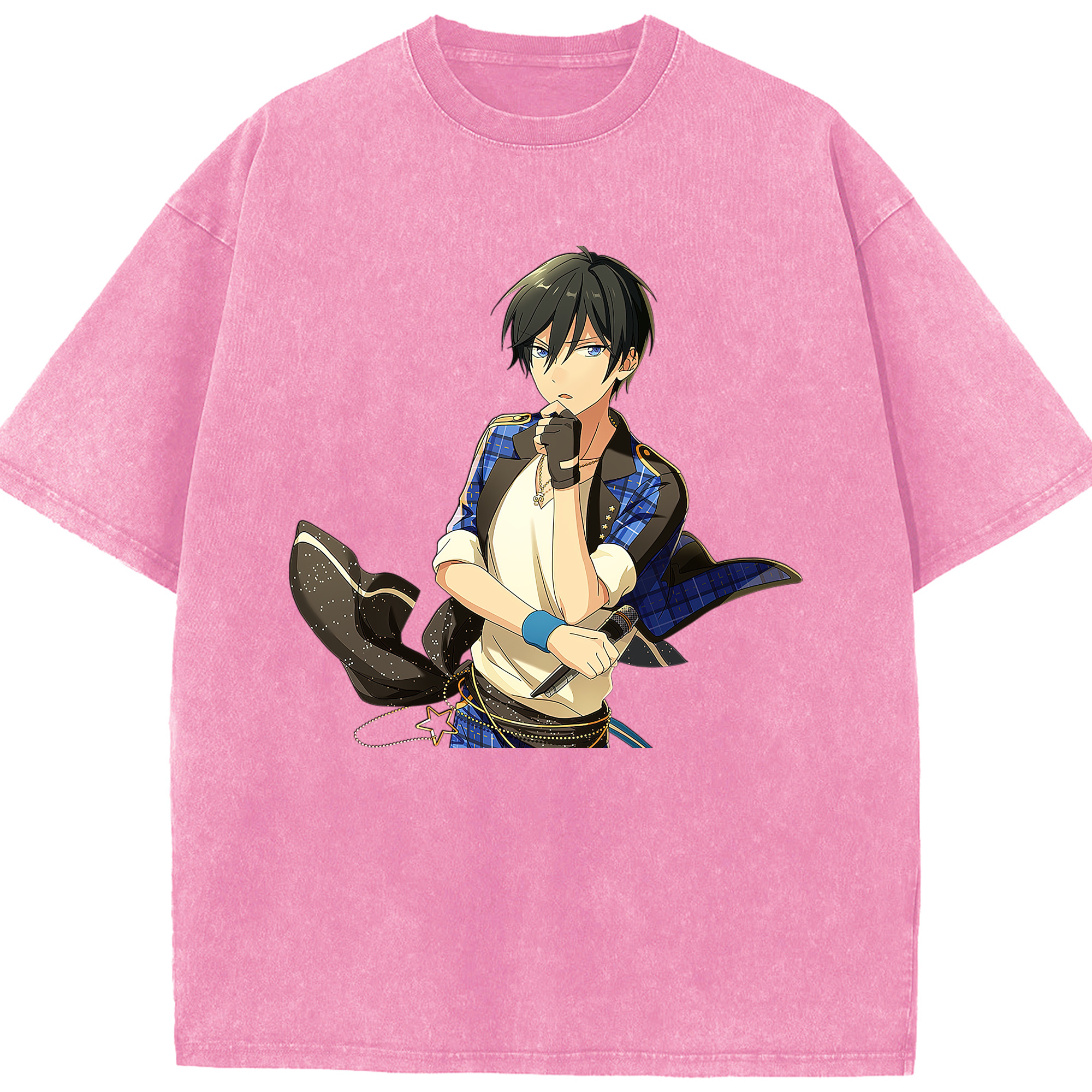 （画像用） あんさんぶるスターズ! Ensemble Stars 綿100% ヴィンテージ風 半袖Tシャツ（フロントプリント）